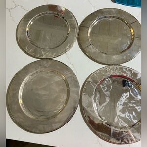 4PC. Lot Stainless Steel Charger Plates
